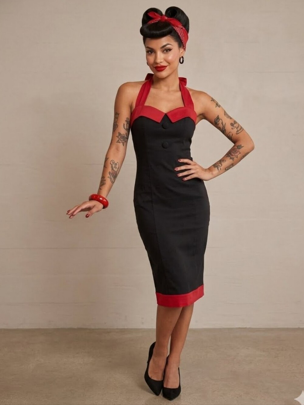 Collectif Fatal Seduction Wiggle Dress, VGUC, Approximate Size 6